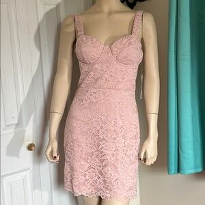 Aqua Blush Lace Dress